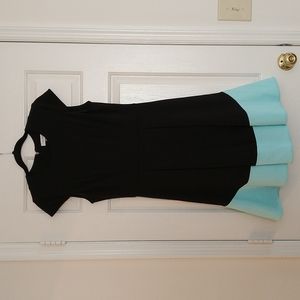 Calvin Kline Black and Teal Dress